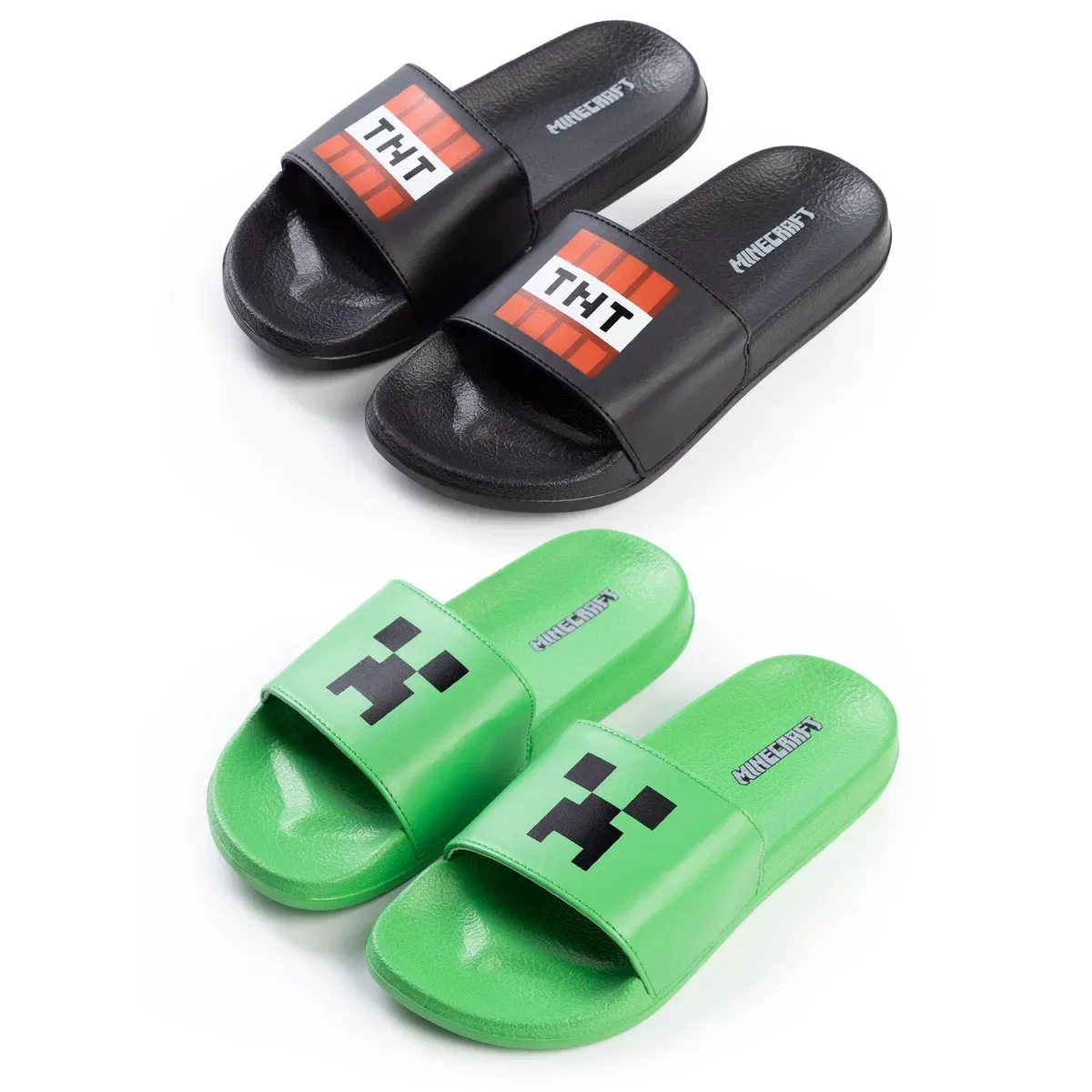 Детские шлепанцы Creeper & Tnt Sliders Minecraft, Multi