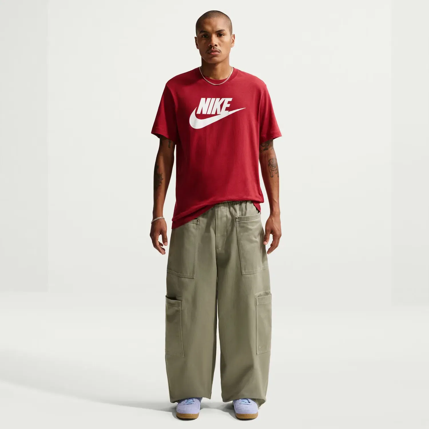 Мужская футболка хлопковая Sportswear Nike, Красный — фото 3
