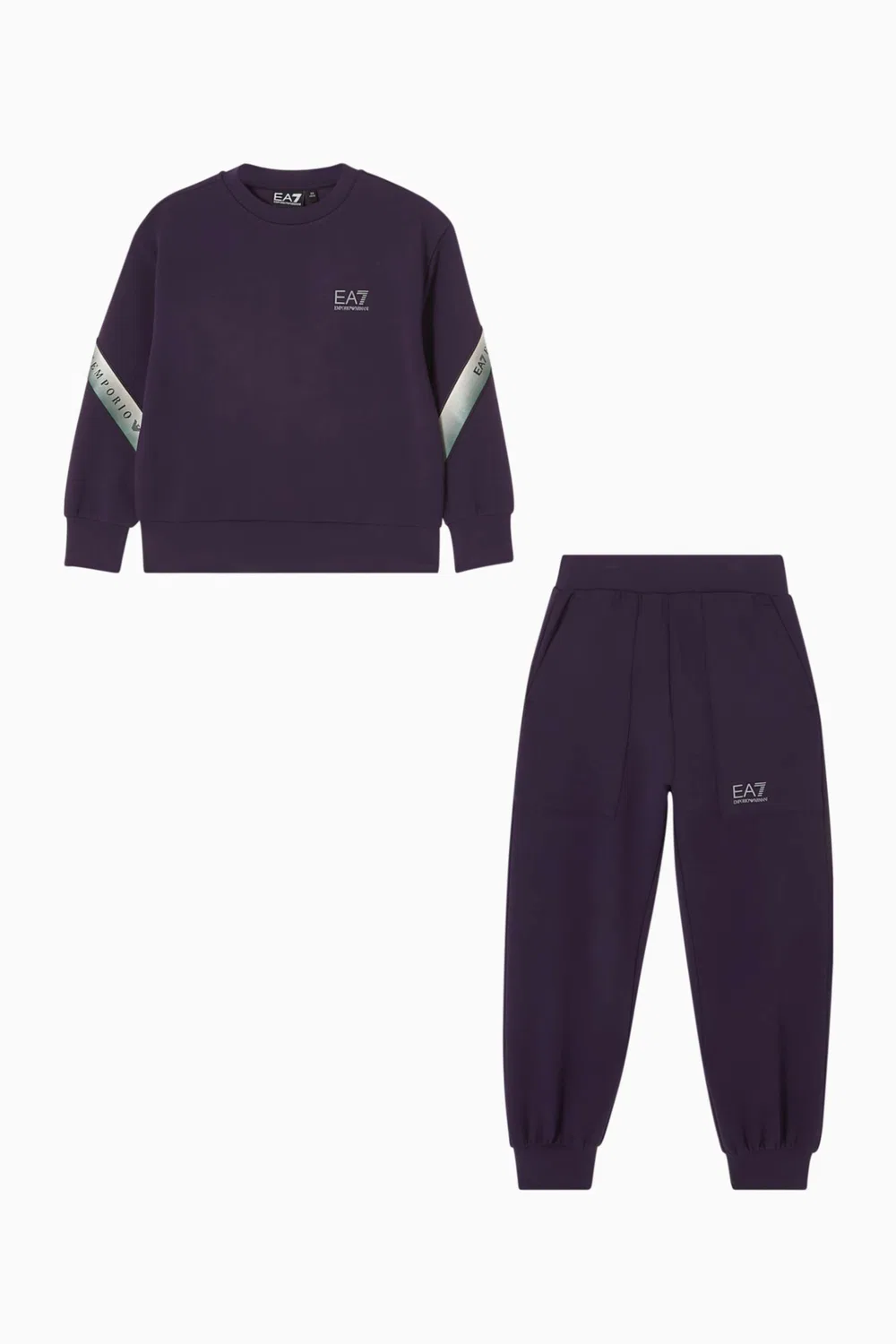 Комплект свитшот и штаны EA7 Emporio Armani, фиолетовый — фото 2
