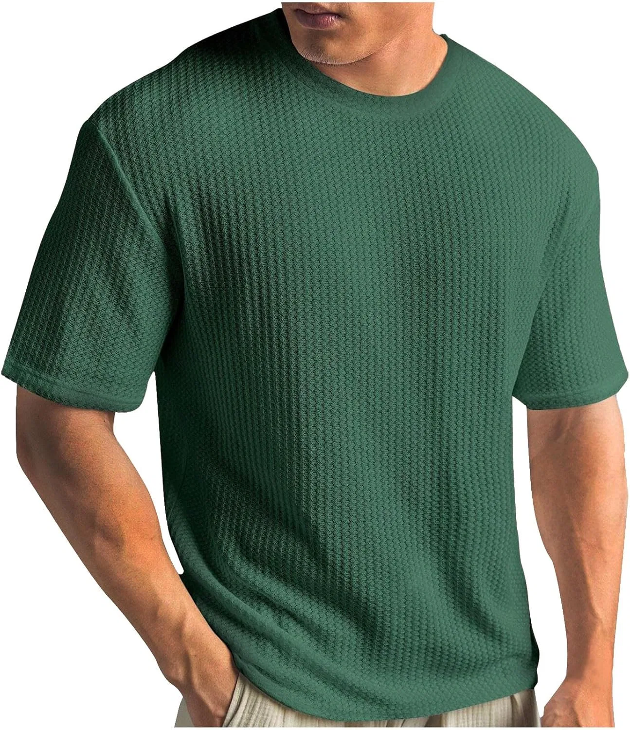 Мужская свободная футболка оверсайз, Army Green