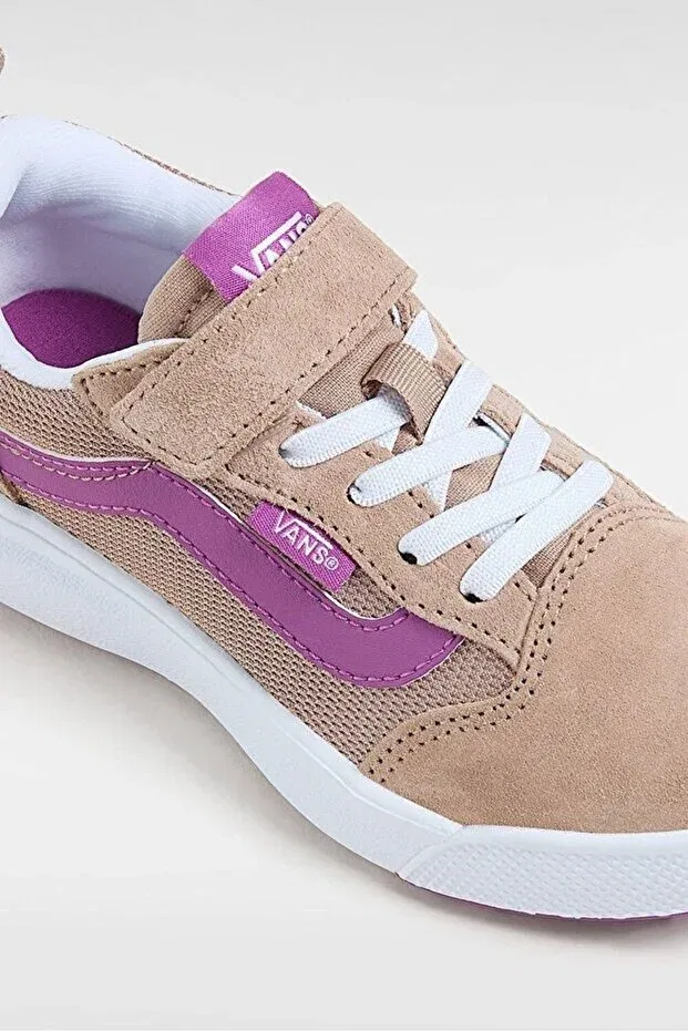 Детские кроссовки для девочек на шнуровке Ultrarange 66 v Vans, Brown — фото 4