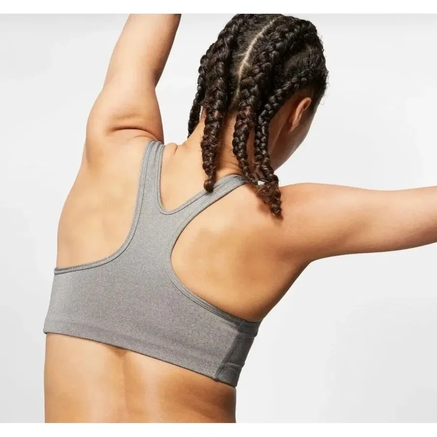 Спортивный бюстгальтер с Dri-Fit технологией Swoosh Futura Nike, Серый — фото 4