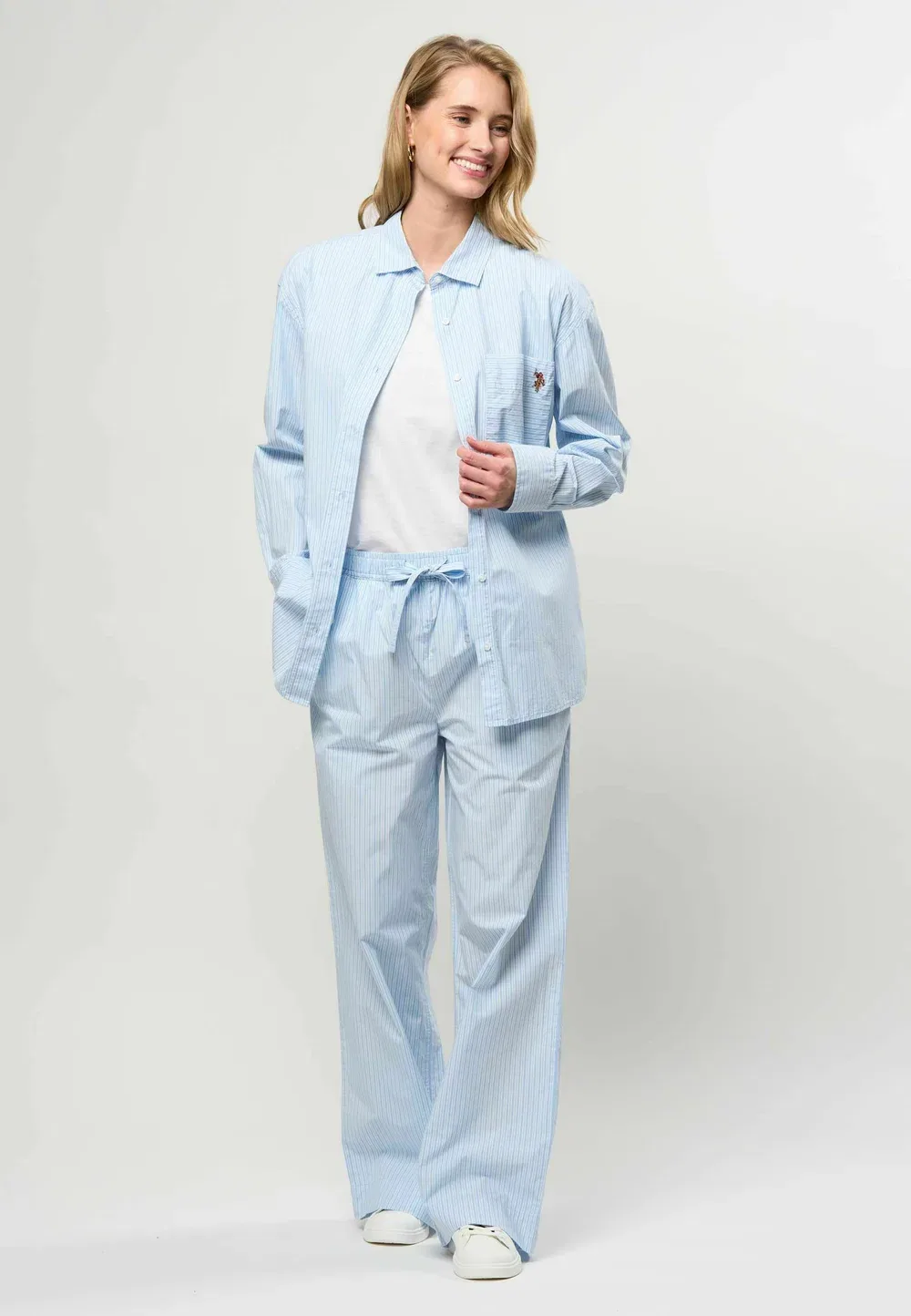 Рубашка Uwliliana - блузка на пуговицах U.S. Polo Assn., Cerulean — фото 2