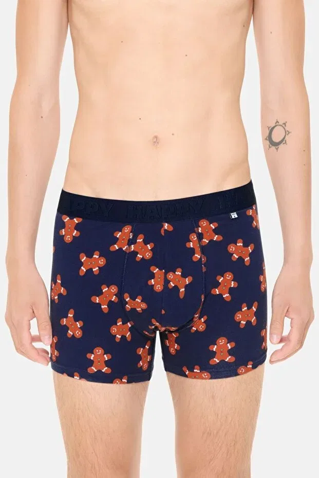 Детские боксеры для мальчиков с принтом Happy Socks, Navy Blue — фото 4