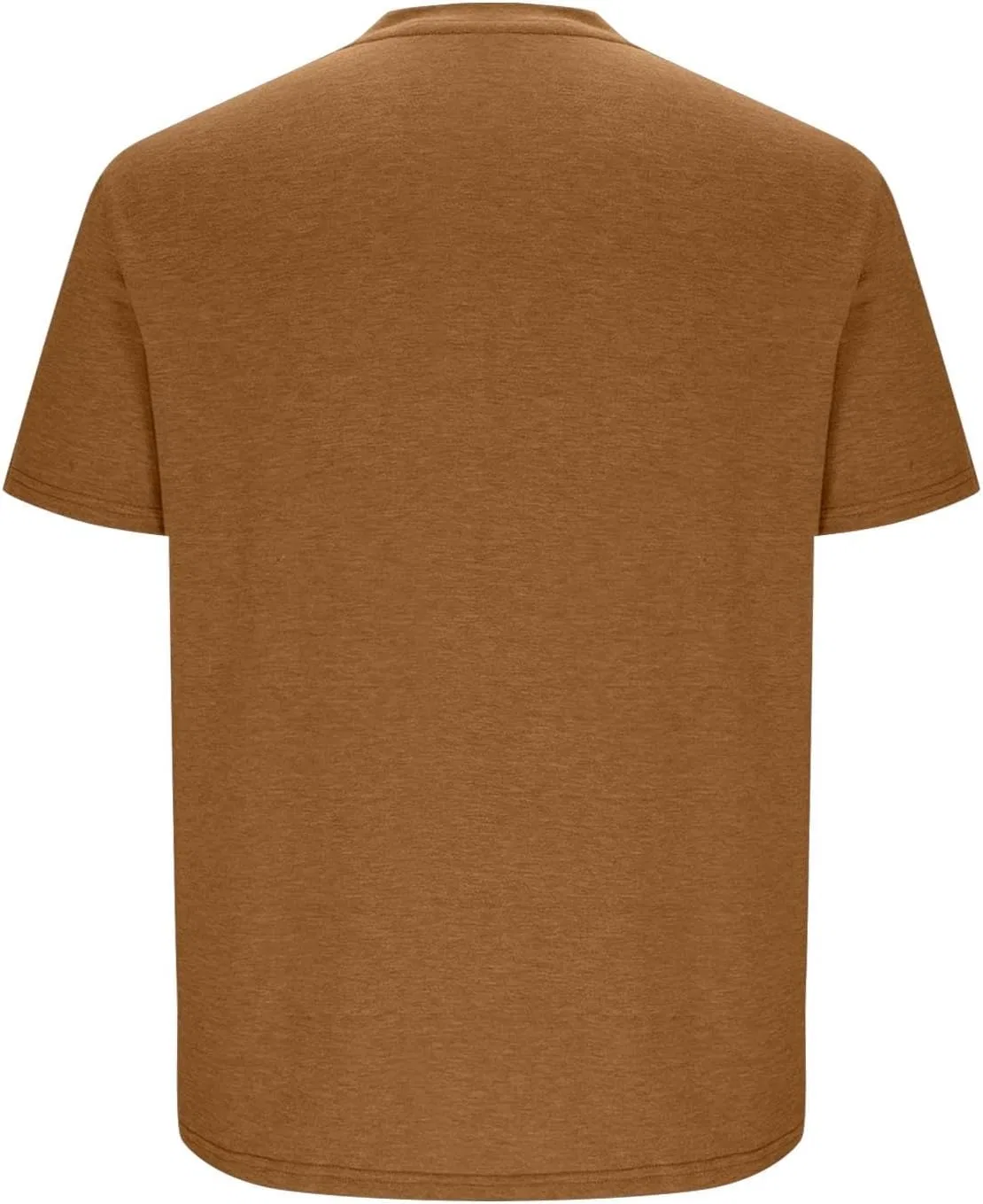 Мужская классическая футболка с V-образным вырезом, Cotton, Brown — фото 4