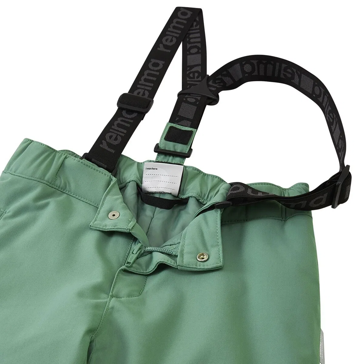 Детские снежные штаны для мальчиков с подтяжками Loikin pant Reima, Green Clay — фото 4