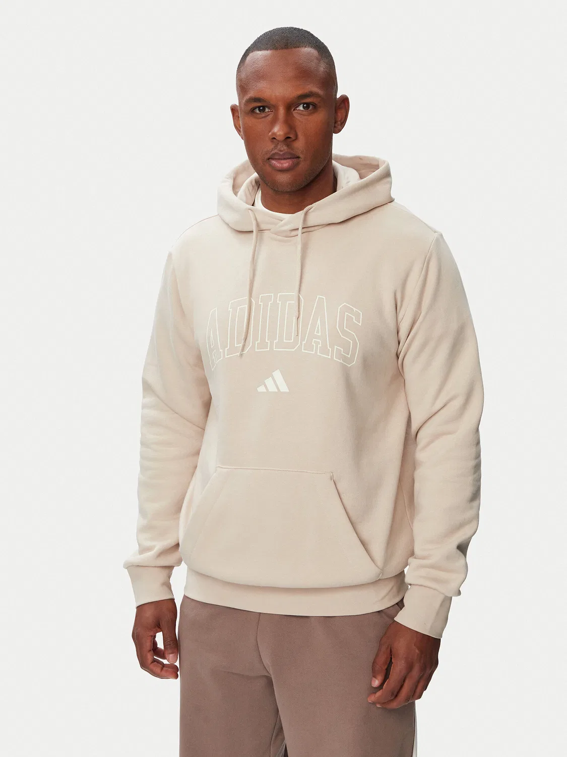 Мужская толстовка стандартного кроя Collegiate Script Graphic Hoodie Adidas, бежевый