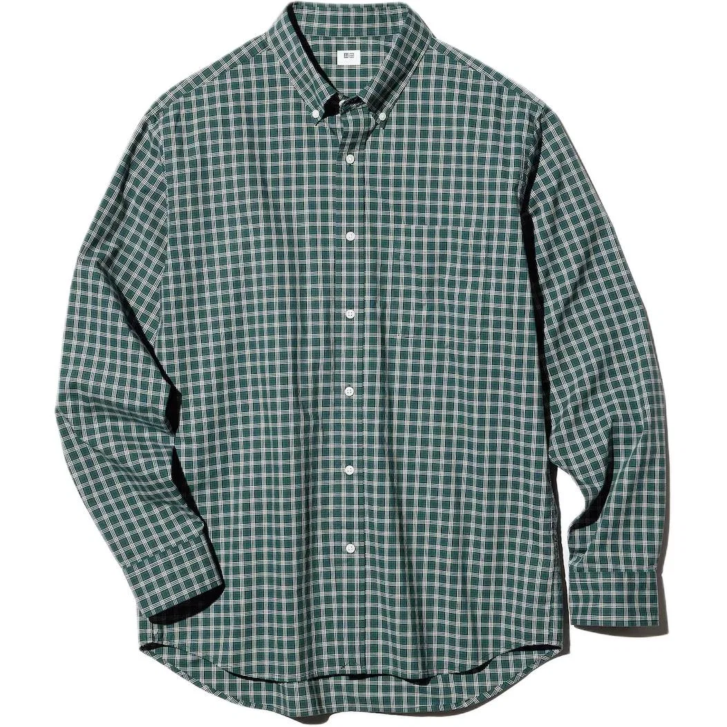 Женская рубашка с длинным рукавом Uniqlo, Green