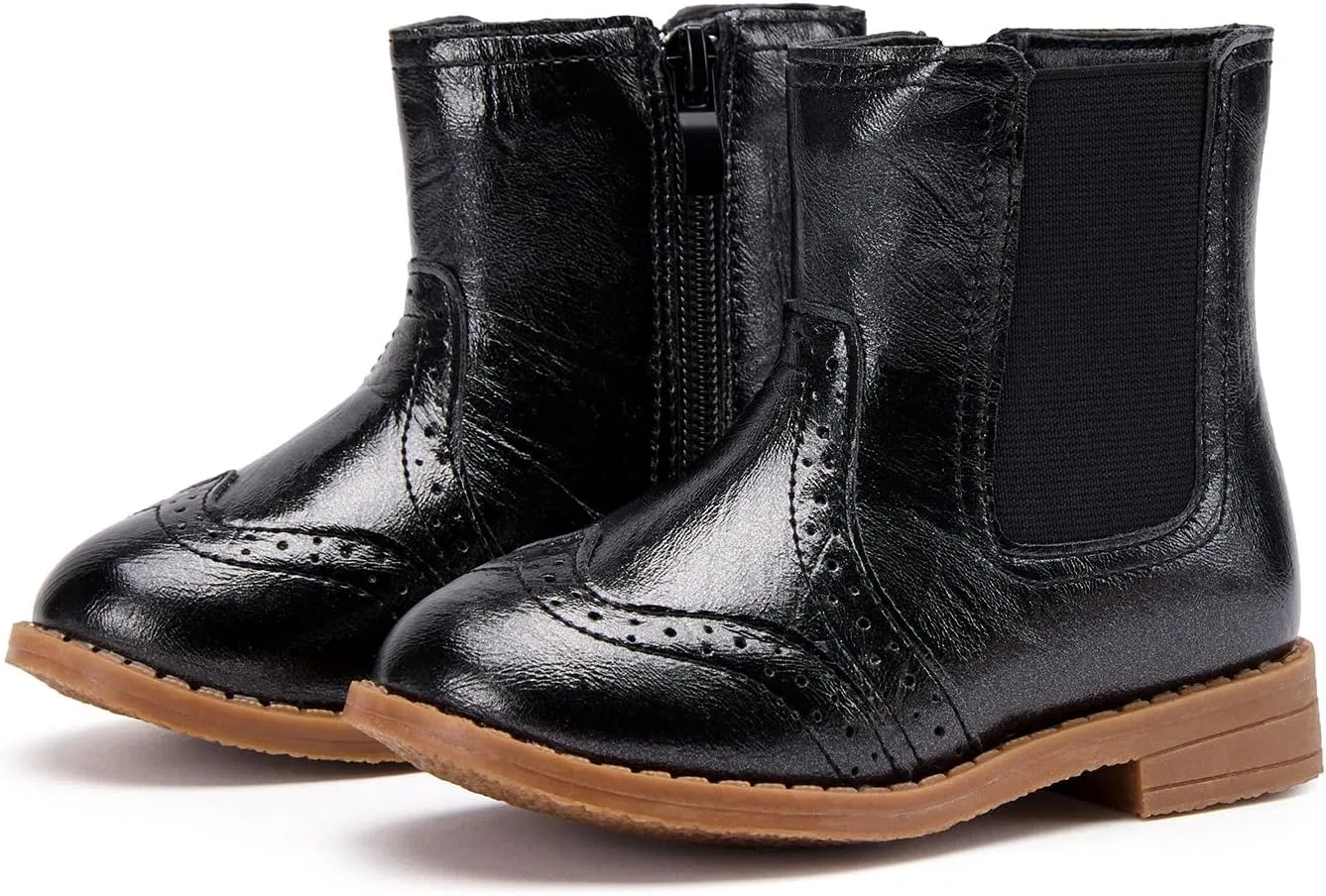 Детские ботинки для девочек с боковой молнией BMCiTYBM, Gittler Black