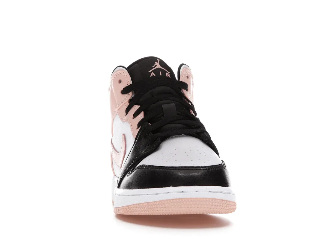Детские кроссовки Lifestyle с цветной вставкой Jordan 1 Mid, White/Arctic Orange-Black — фото 2