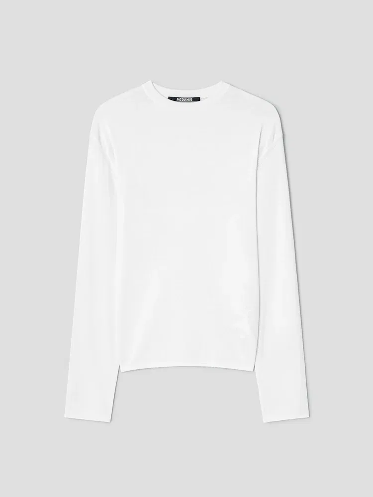 Пуловер из шерсти с вышивкой Romarin JACQUEMUS, Off-White