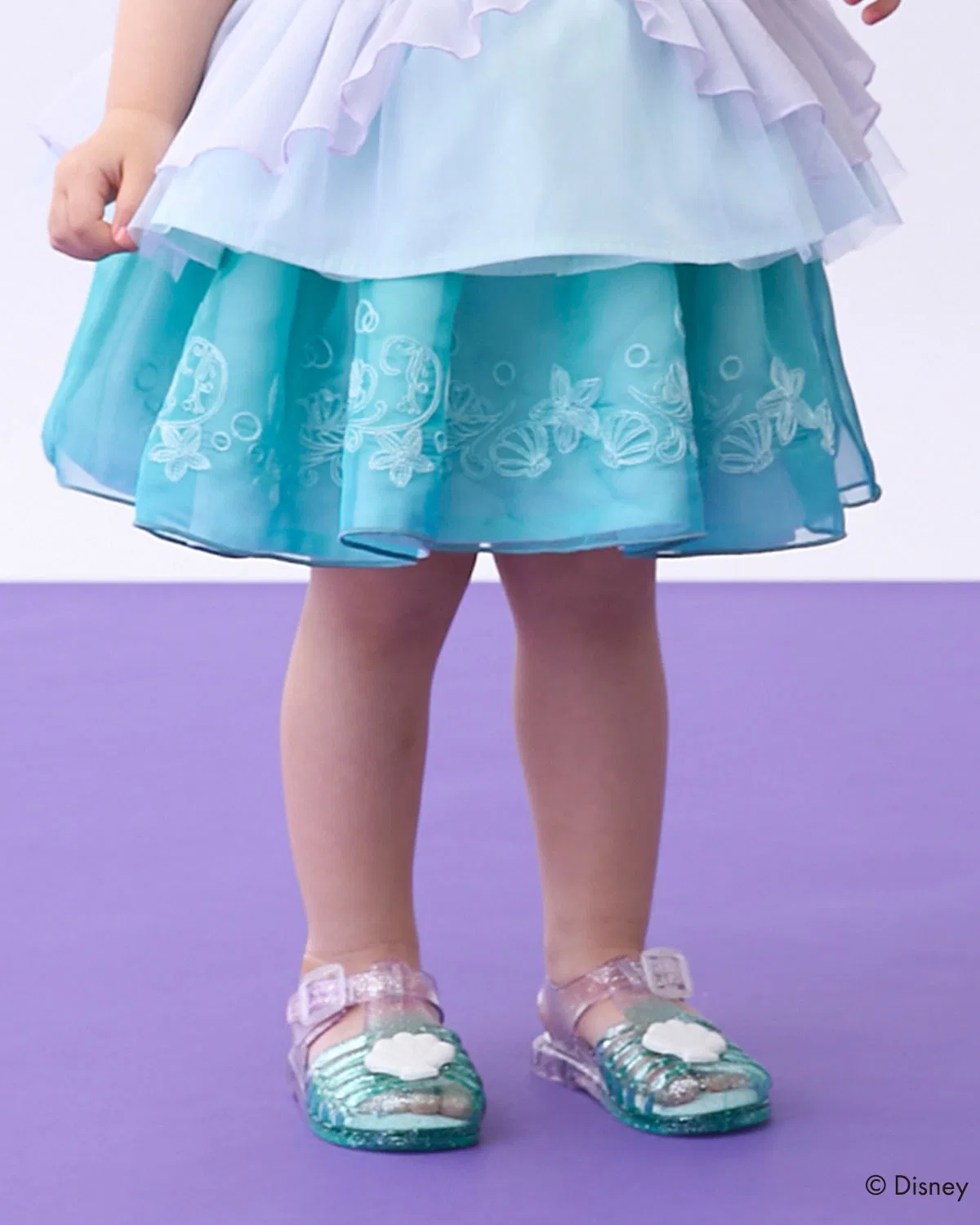 Детская юбка-пачка с вышивкой, модель Disney, petit main, Turquoise Blue — фото 3