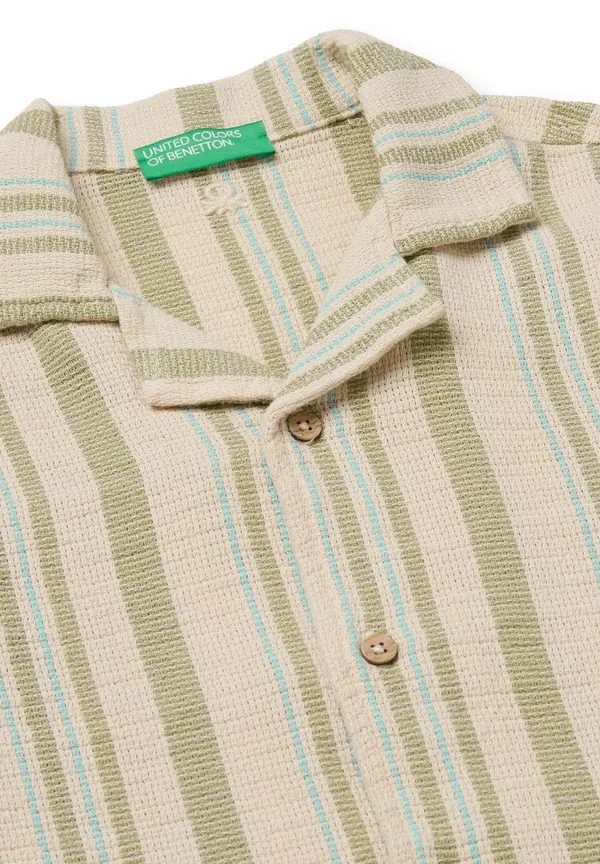 Детская рубашка United Colors Of Benetton, бежевый — фото 3