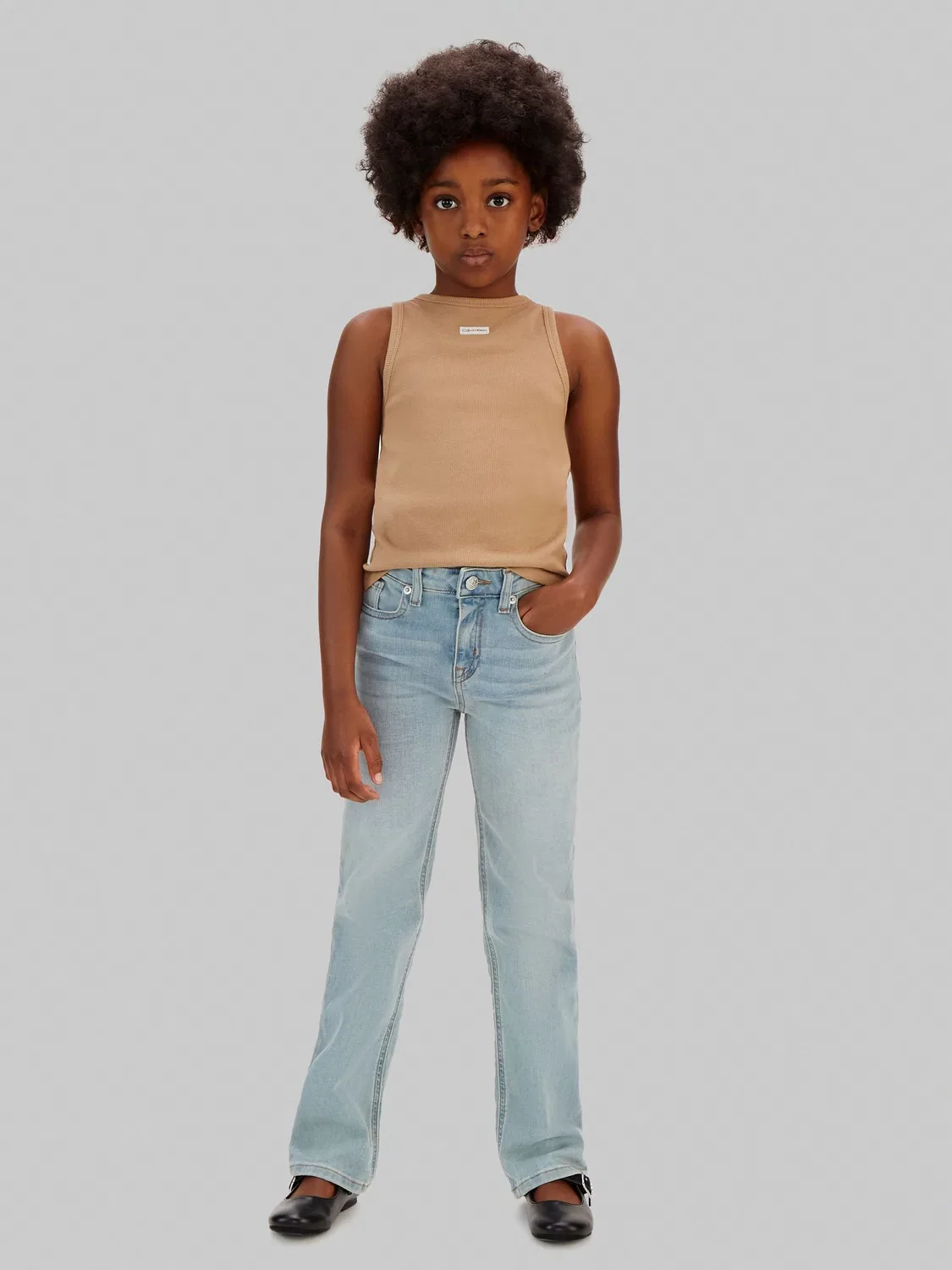 Джинсы прямого кроя Barrel Denim Calvin Klein, синие