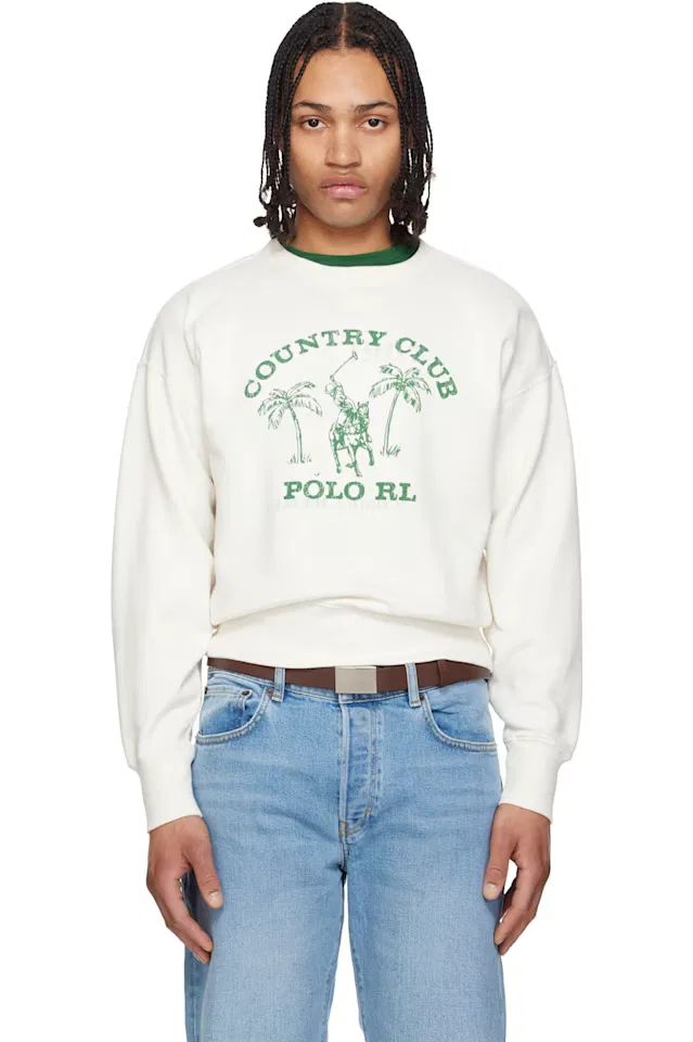 Винтажная флисовая толстовка с графическим принтом Polo Ralph Lauren