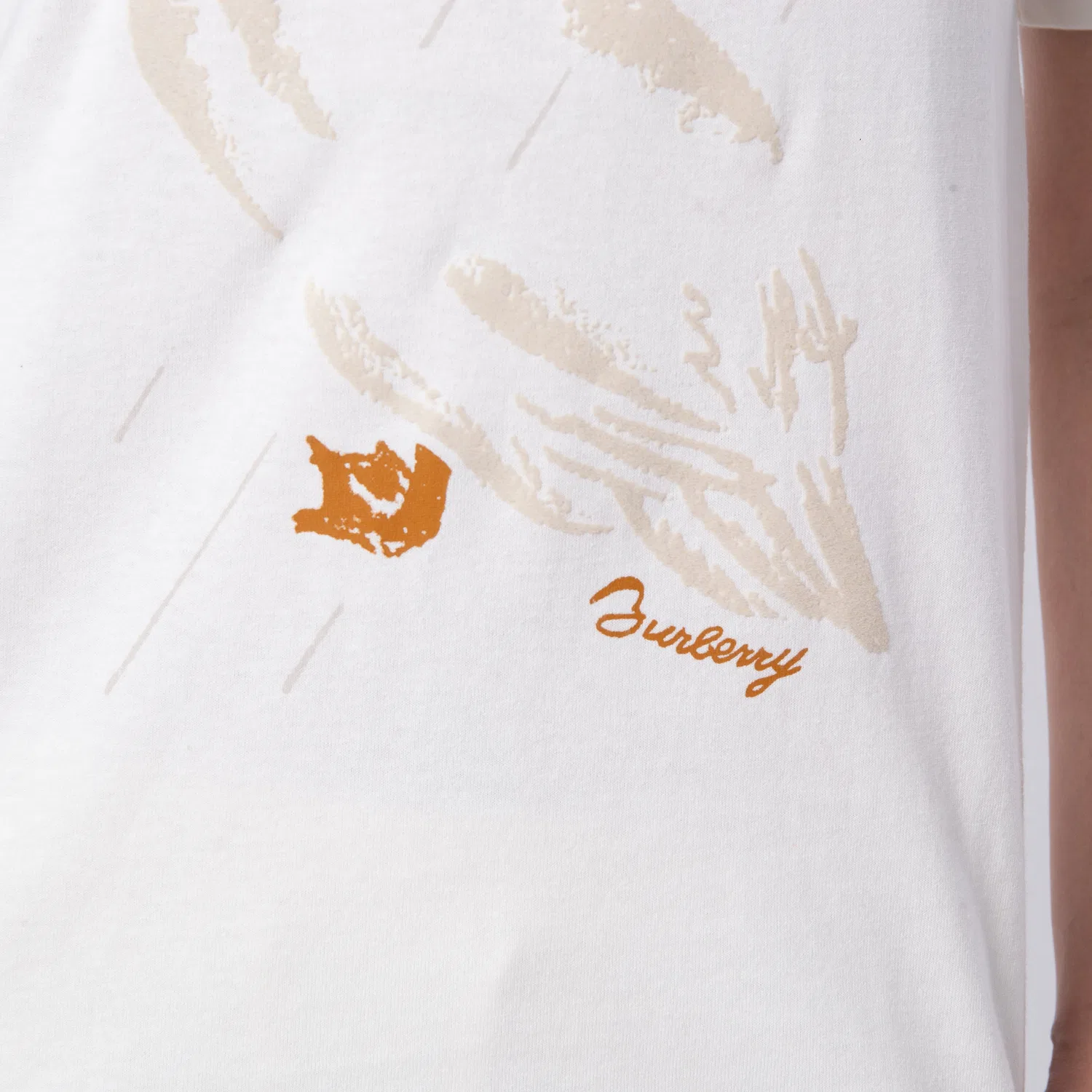 Футболка с принтом Duck Graphic Print Burberry, Chalk — фото 3