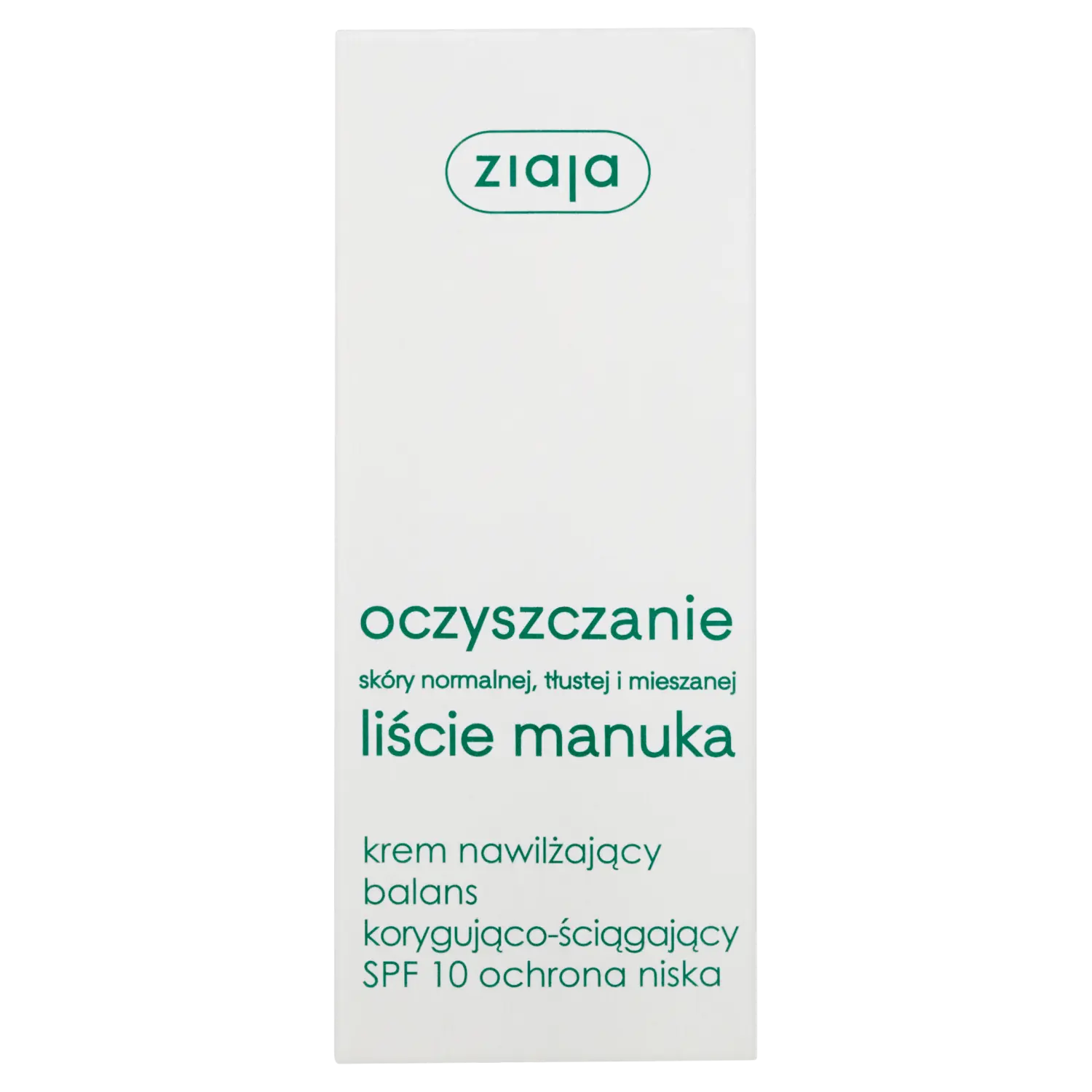 

Ziaja Oczyszczanie Liście Manuka Увлажняющий крем для лица Балансирующий корректирующий и вяжущий SPF10, 50 мл
