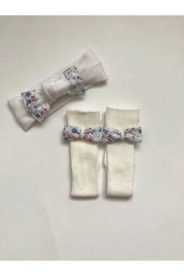 Детский комплект носков с кружевным краем для новорожденных Nis Butik, White — фото 2