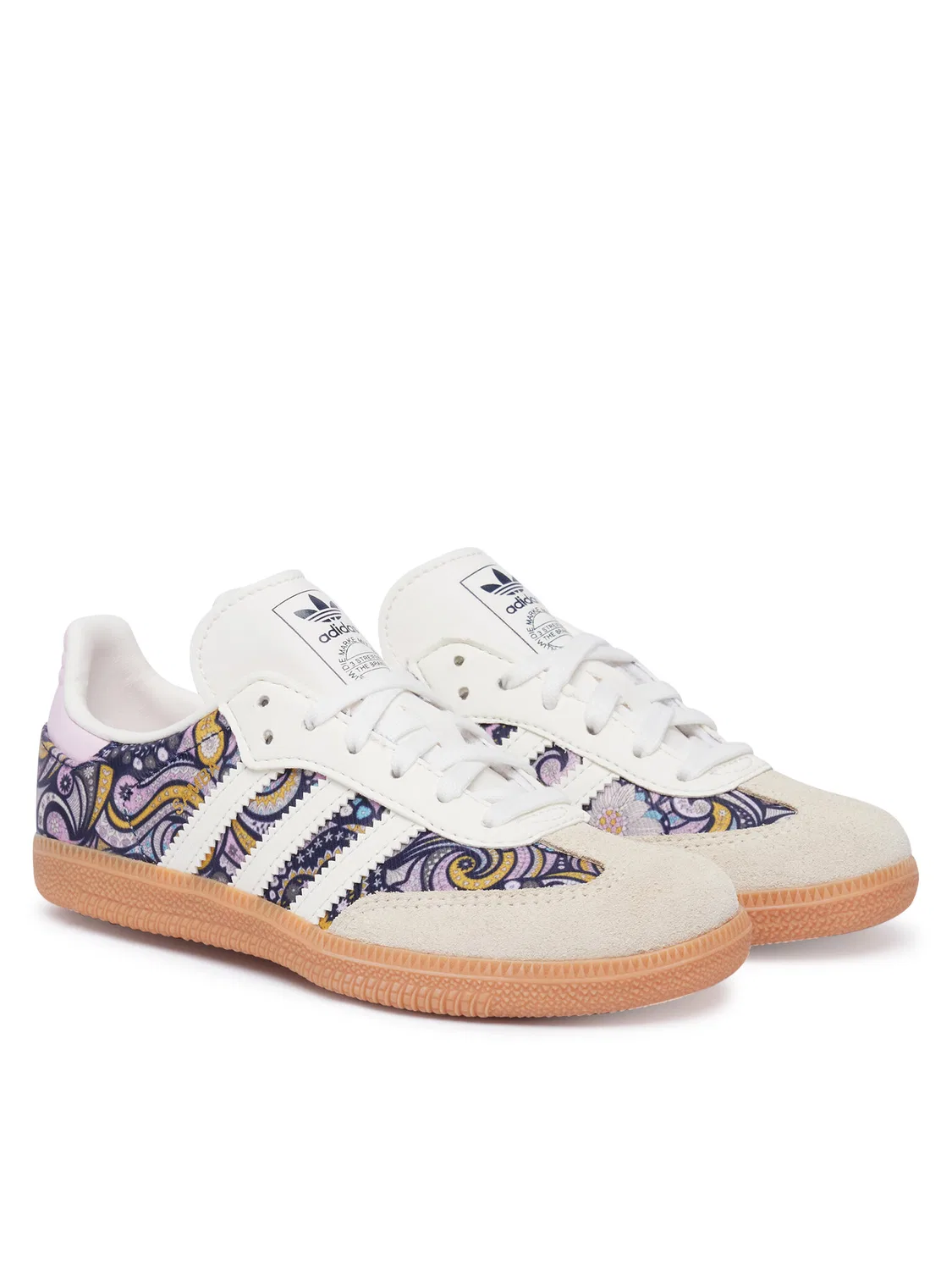 Кроссовки для девочки Liberty London Samba Og Adidas, кремовый — фото 2