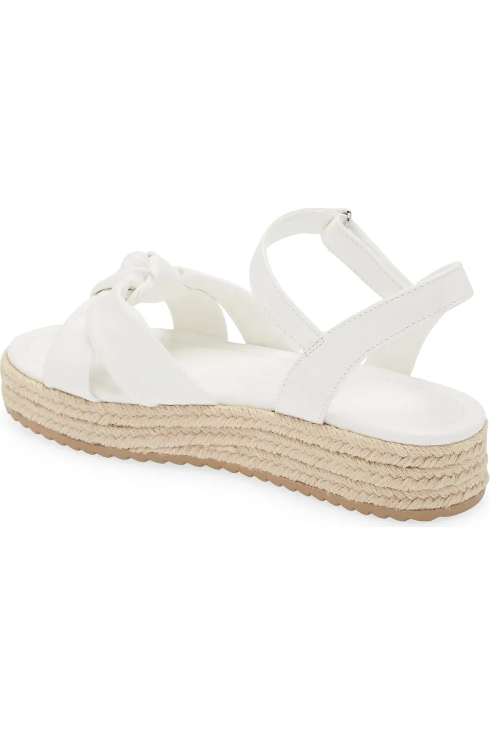 Сандалии детские на танкетке Bren Espadrille Wedge Sandal Nordstrom, белый — фото 2