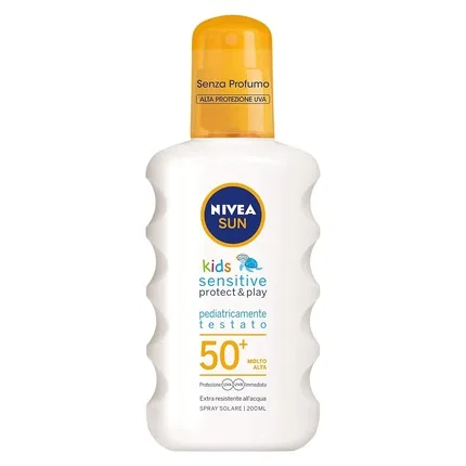 Солнцезащитный спрей для детей Sensitive Protect & Play SPF 50+ NIVEA SUN, 200 мл