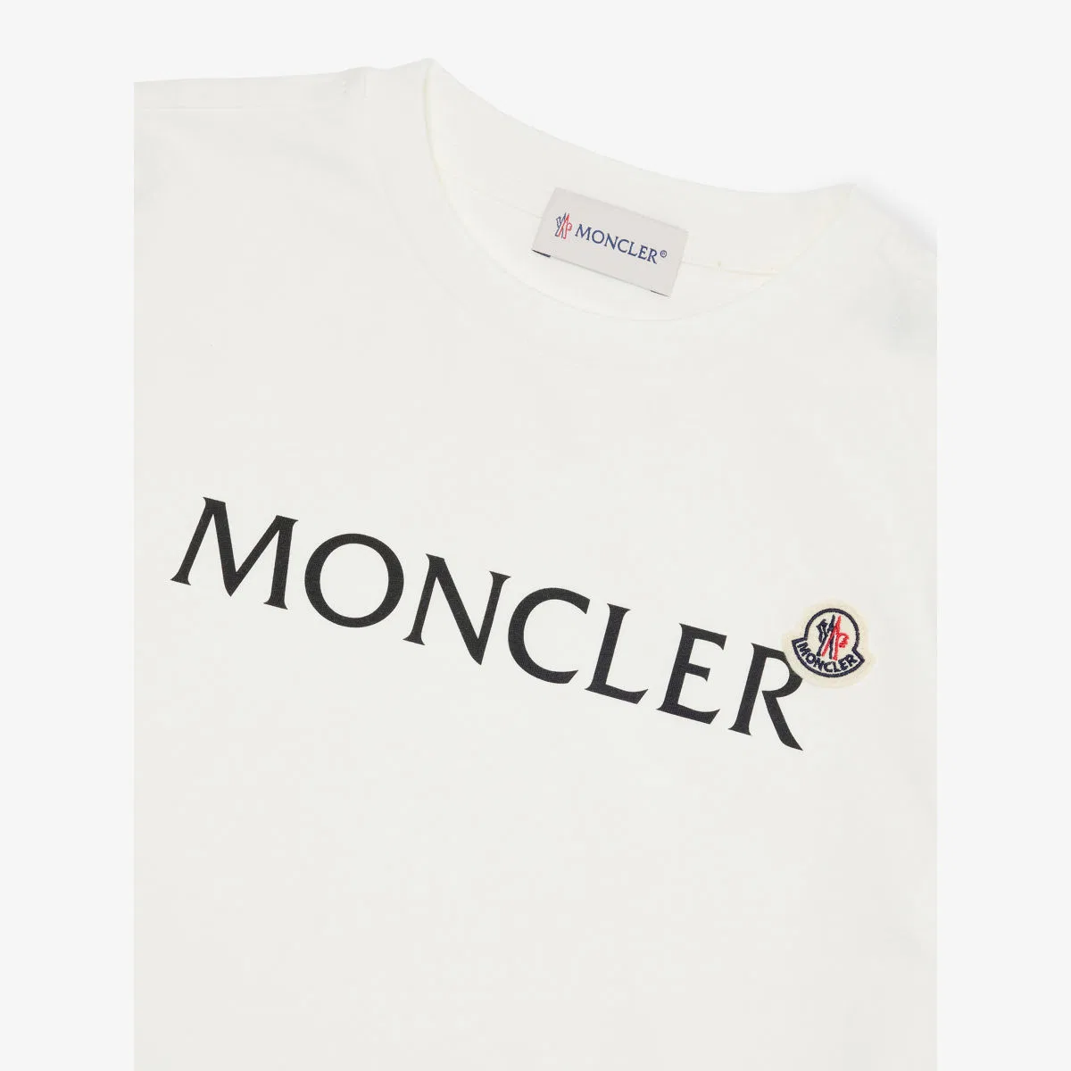 Хлопковая футболка с логотипом (4-10 лет) Moncler, натуральный — фото 2