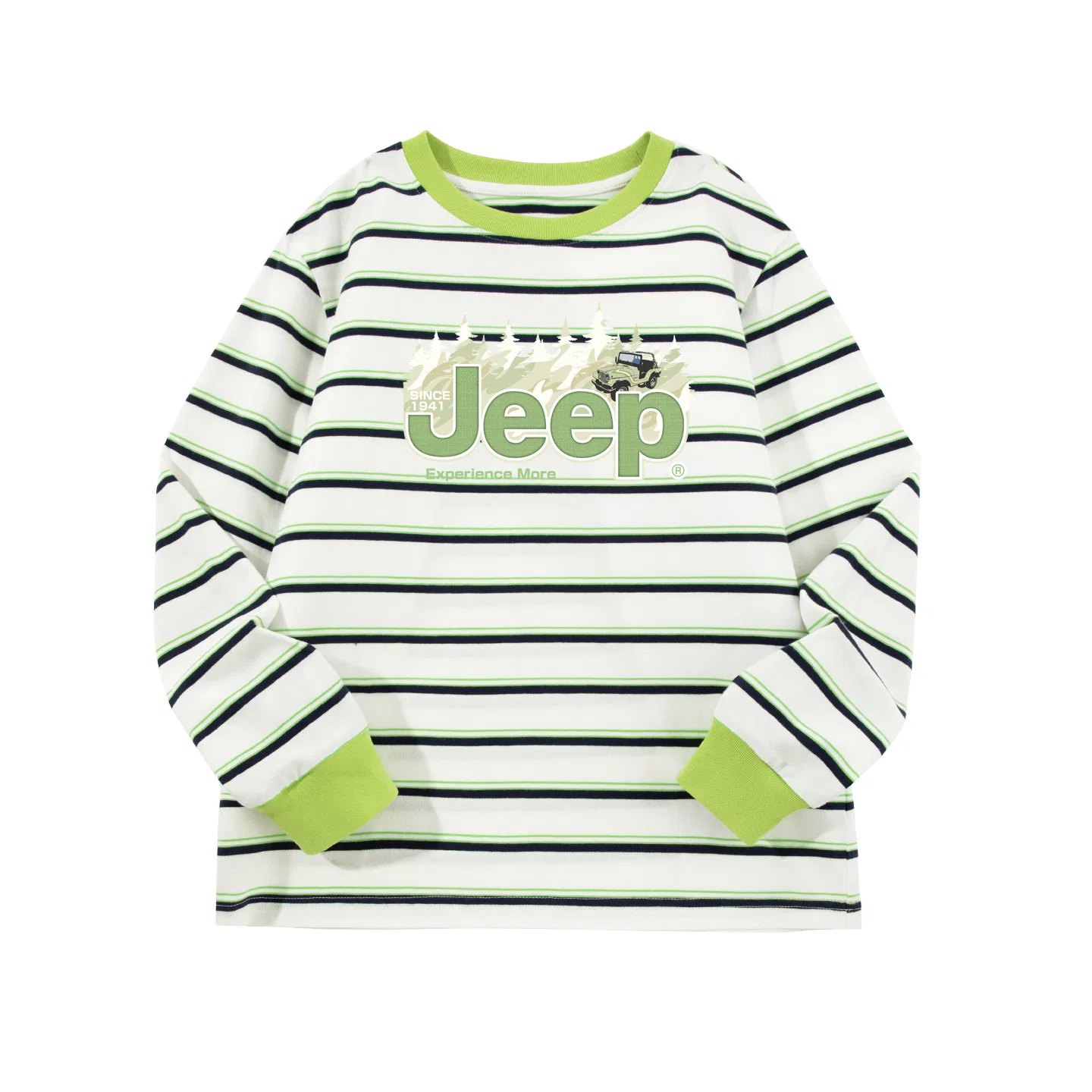 Детская футболка с принтом Green Jungle Tree Jeep, Green Jungle Tree
