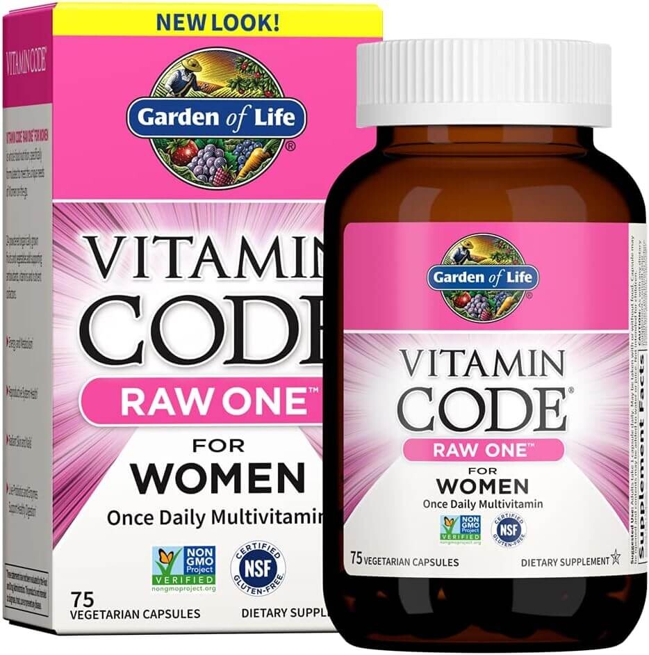 

Мультивитамины для женщин Garden of Life Vitamin Code Raw One Gluten Free Vegetarian, 75 капсул