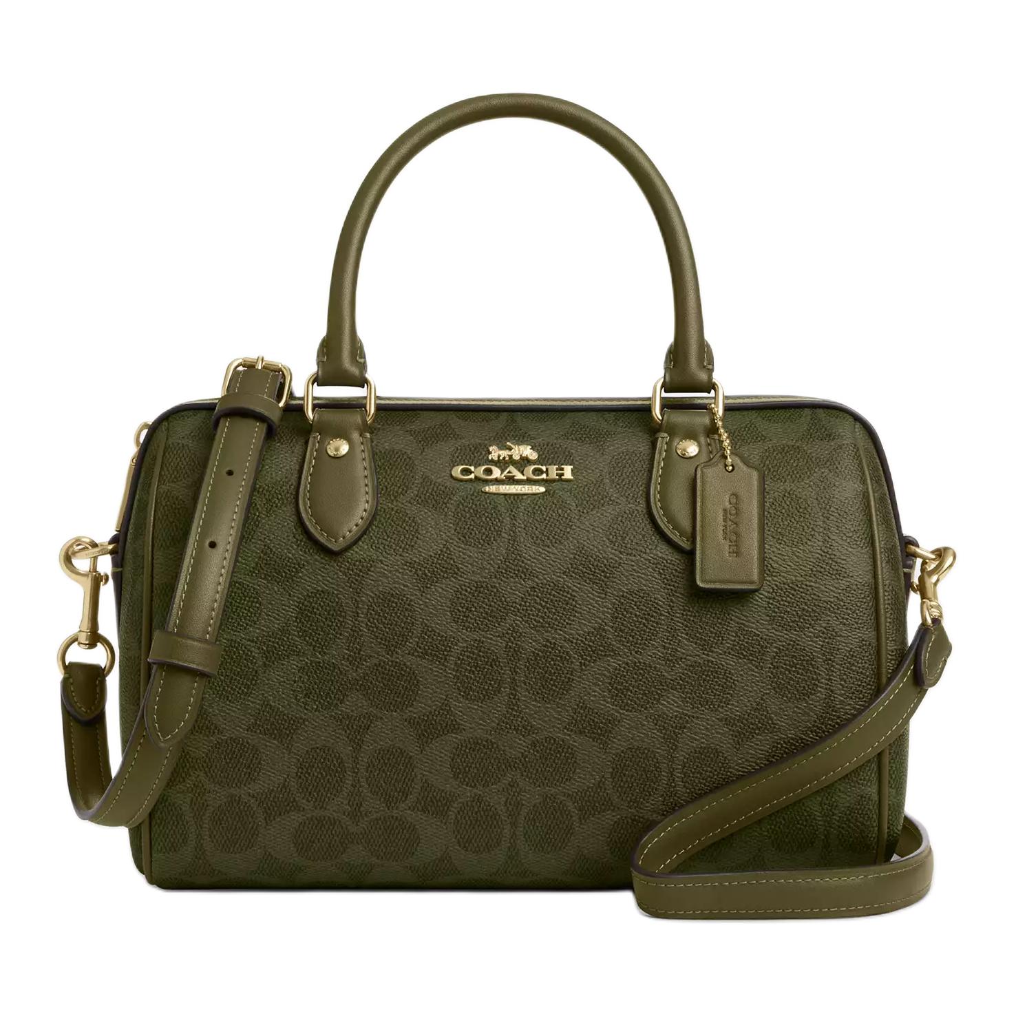 

COACH Рюкзак Rowan Canvas One Shoulder средний женский green