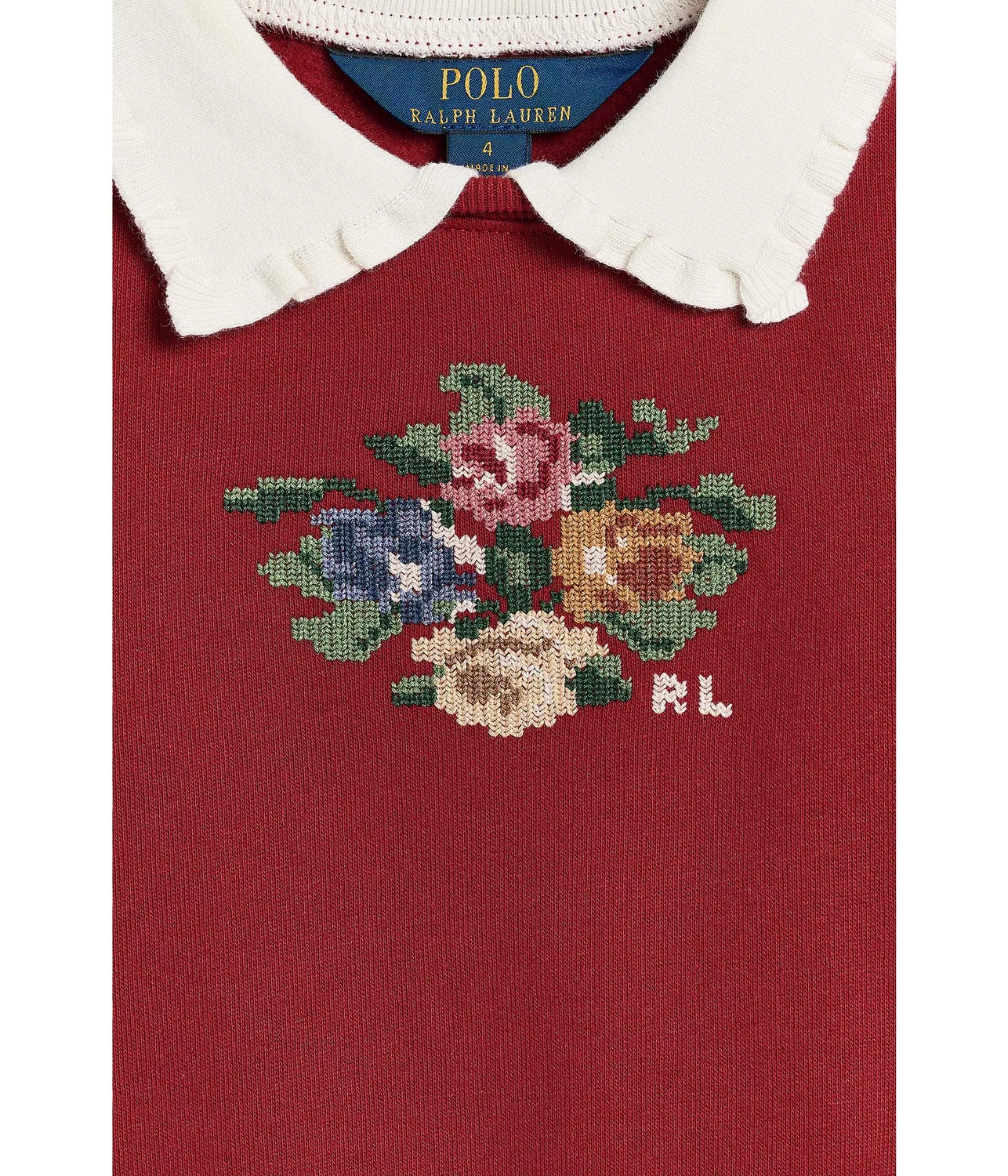 Флисовая толстовка с воротником (для малышей/детей младшего возраста) Polo Ralph Lauren Kids, Camden Red — фото 3