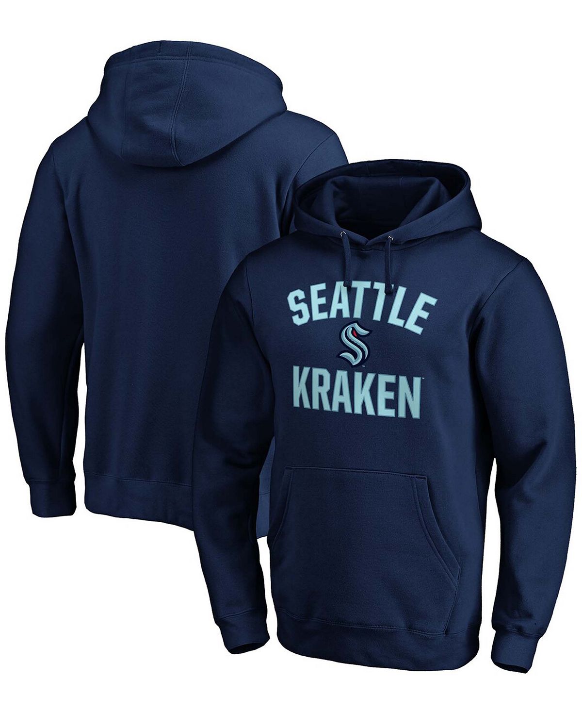 Мужская темно-синяя толстовка с капюшоном seattle kraken victory arch Fanatics, синий - фото