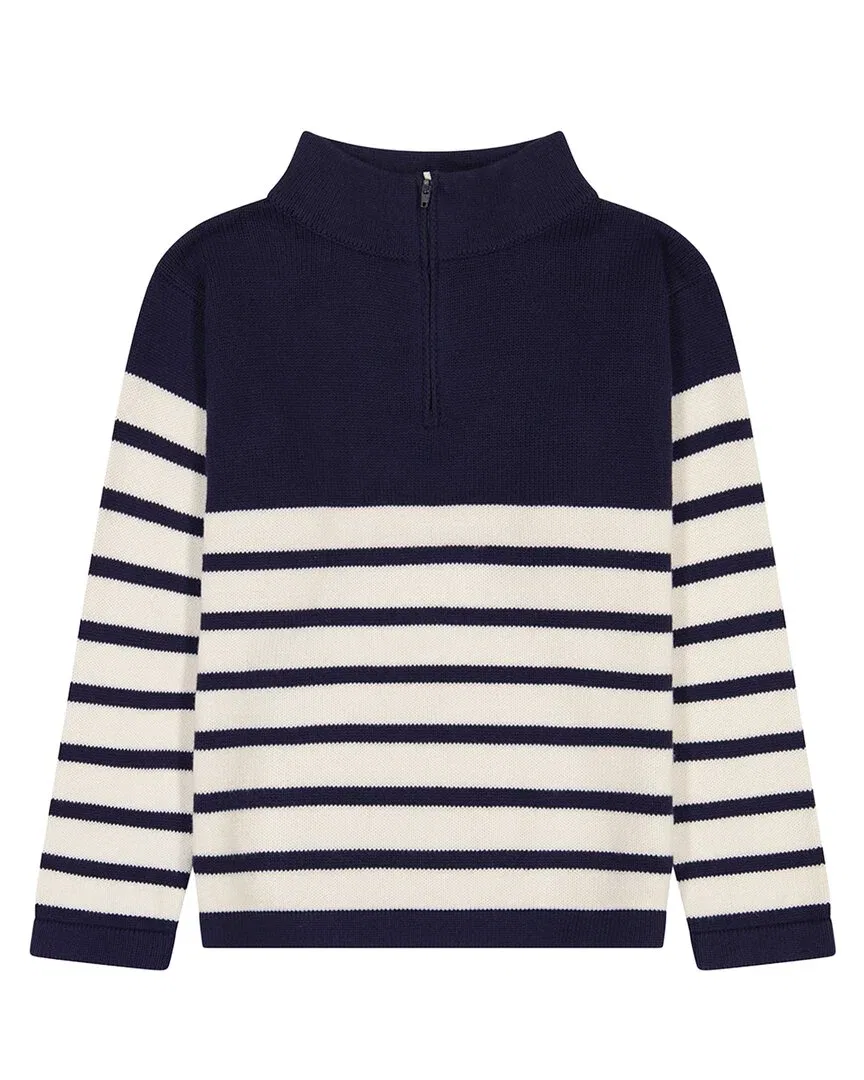 Детский свитер с принтом Busy Bees, Navy White