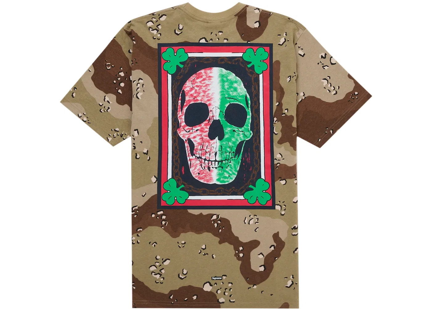 Мужская футболка с принтом Supreme Mike Kelley Banner Tee, Chocolate Chip Camo