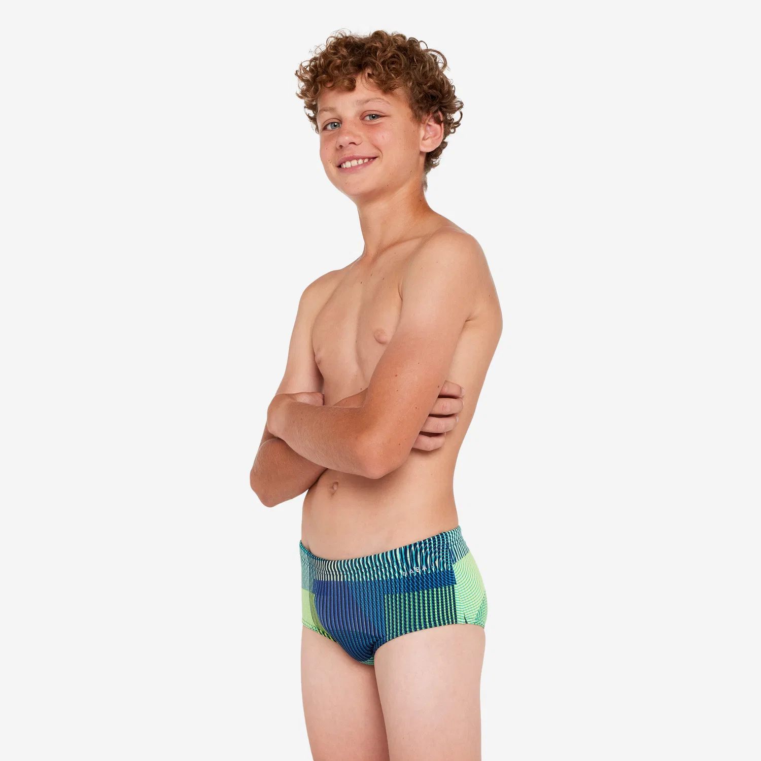 Детские плавки для мальчиков с принтом Trunk Jungen Decathlon, Elektroblau — фото 2