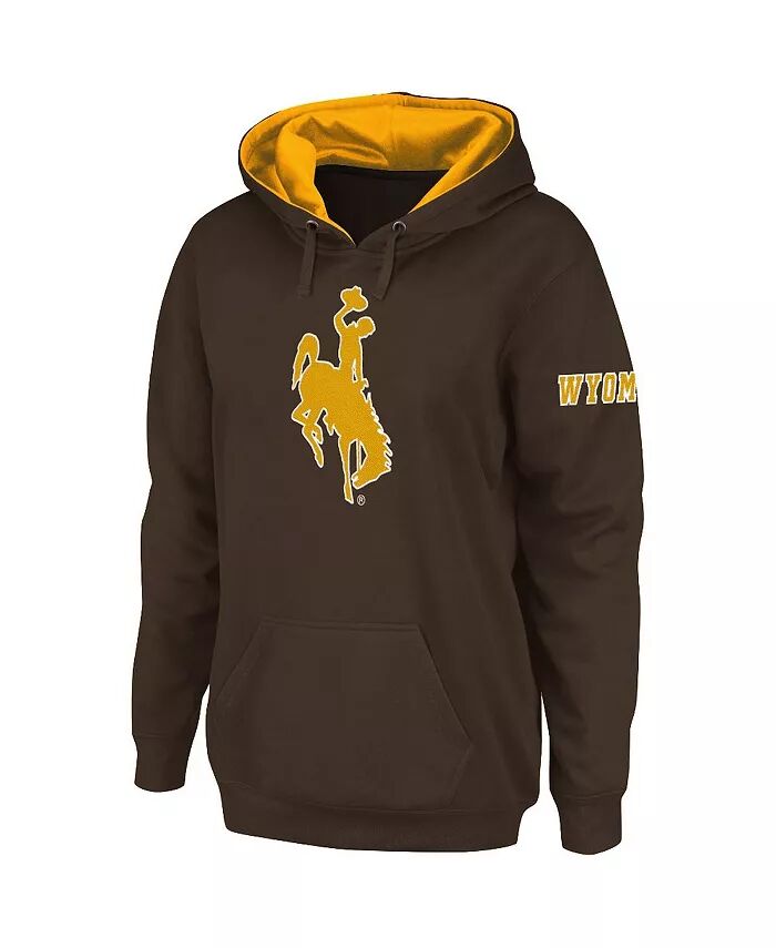 

Женская коричневая толстовка с капюшоном Wyoming Cowboys Big Logo Stadium Athletic