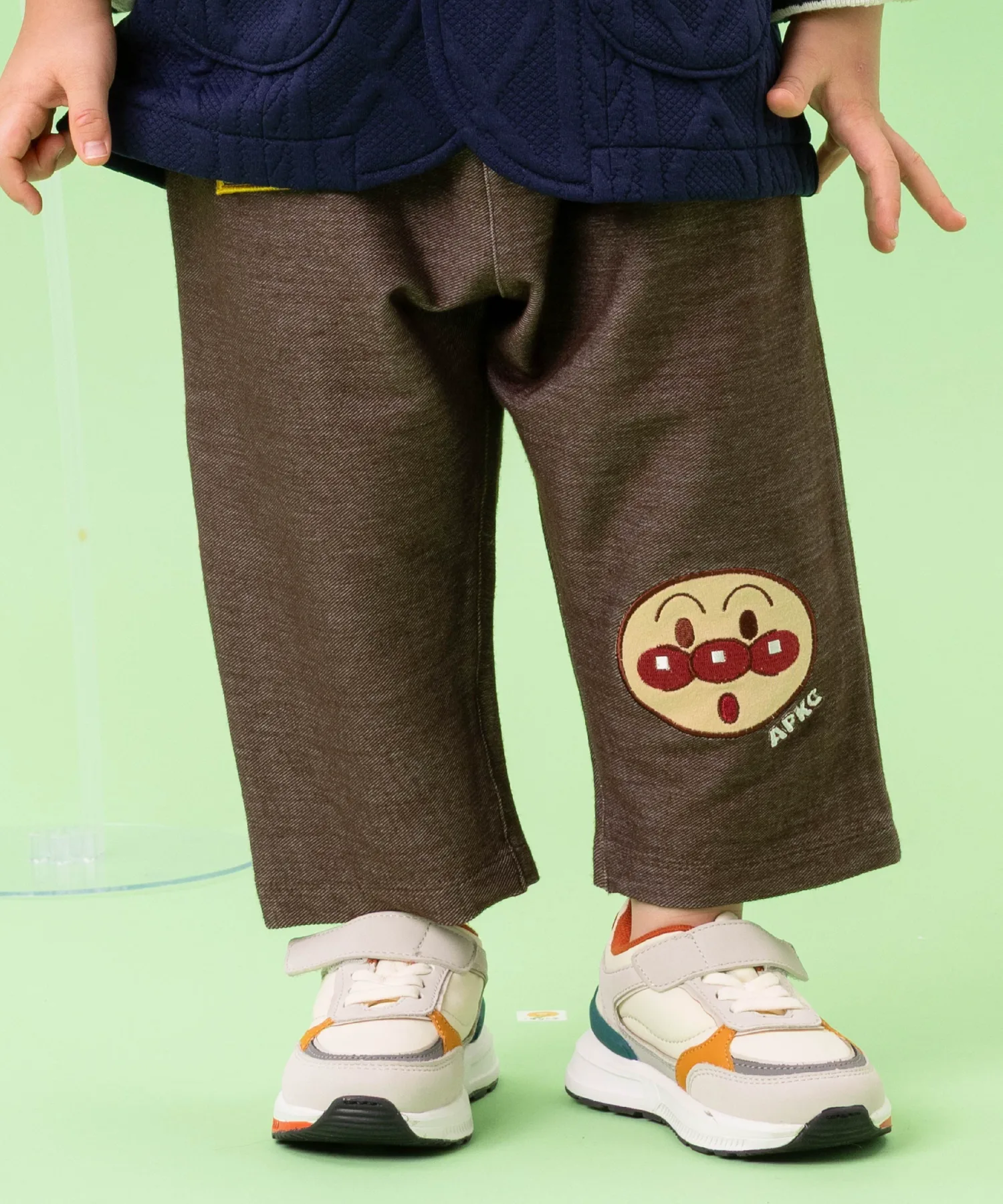 Детская коллекция ANPANMAN/(K) Брюки с аппликацией в виде лица Анпанмана Anpanman Kids Collection, brown