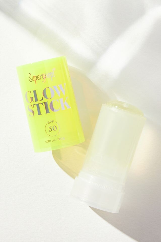 

Солнцезащитный стик Supergoop! SPF 50 Glow Stick, светло-желтого