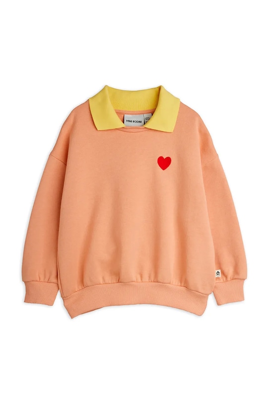 

Детская хлопковая толстовка с сердечком Mini Rodini, оранжевый
