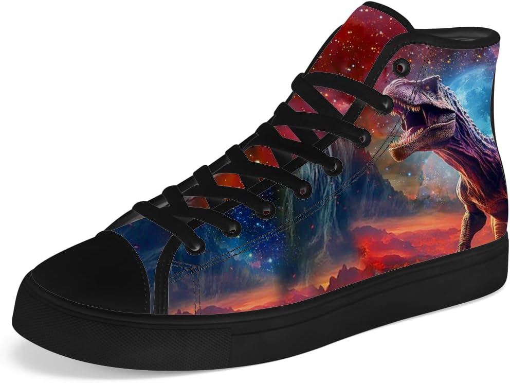 

Кеды на высокой подошве chebing для мужчин и женщин с рисунком динозавра, красный