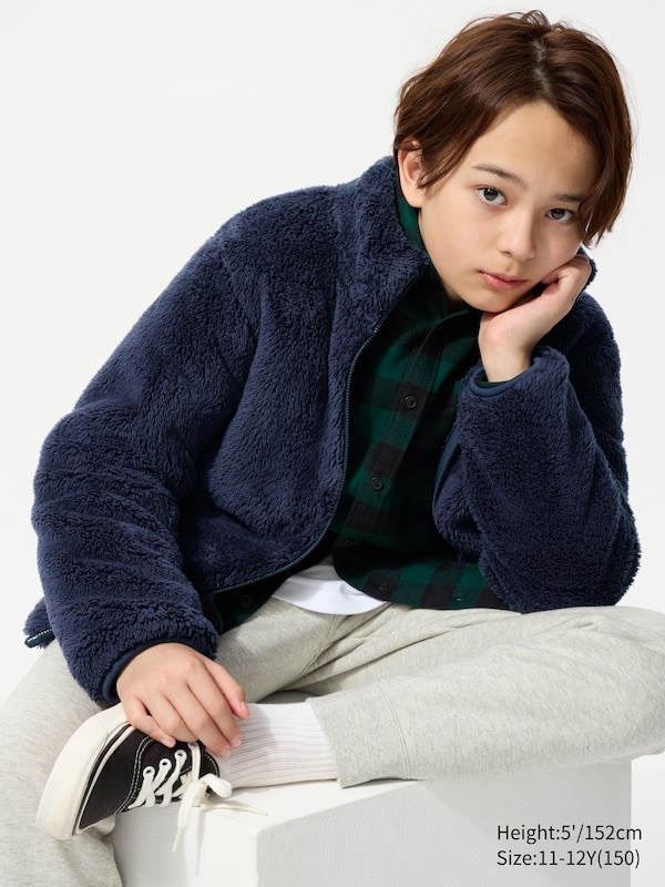 

Пушистая флисовая куртка на молнии Uniqlo, 69 navy