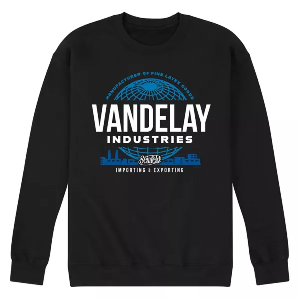 

Мужская флисовая толстовка Seinfeld Vandelay Industries Licensed Character, черный