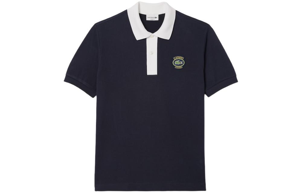 Футболка поло LACOSTE, мужская, морской синий/белый — фото 2