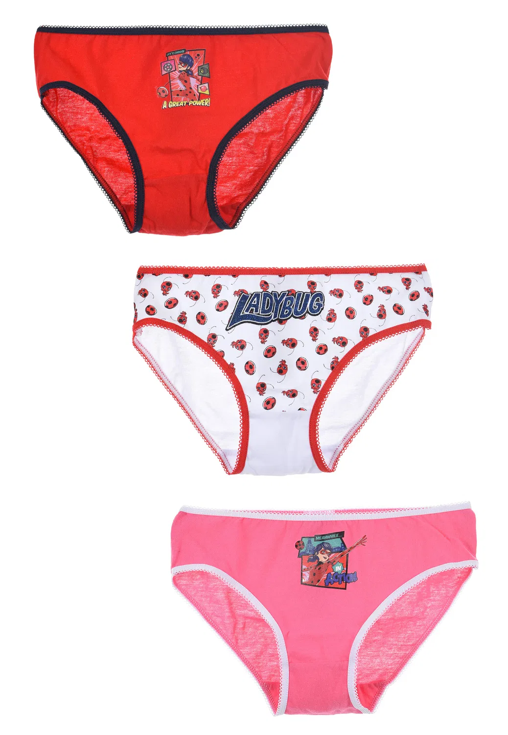 Слипы детские 3 шт, Miraculous, разноцветный