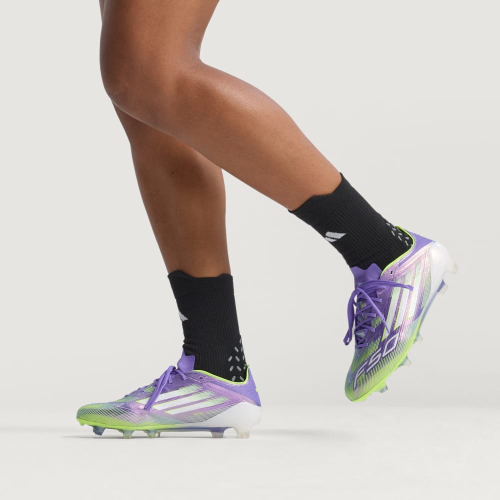Бутсы Adidas F50 Elite Firm Ground Cleats, цвет Purple Rush/Cloud White/Lucid Lemon — фото 2