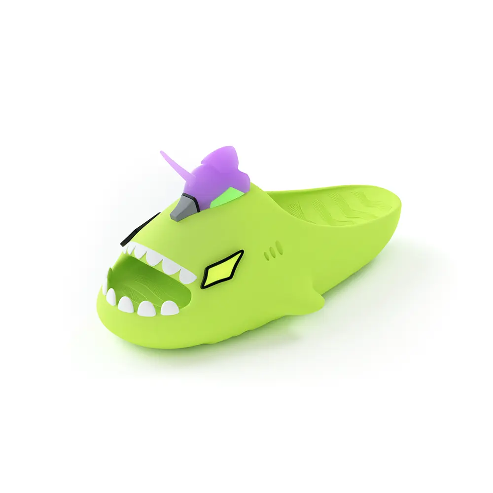

HelloSlippers Акула Меха Слайд Тапочки Унисекс Неоново-Зеленые, цвет Neon Green