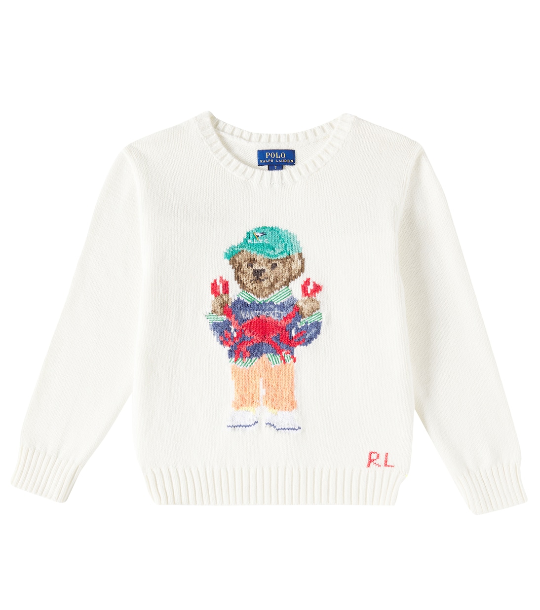 

Хлопковый свитер Polo Bear в технике интарсия Polo Ralph Lauren Kids, Nevis