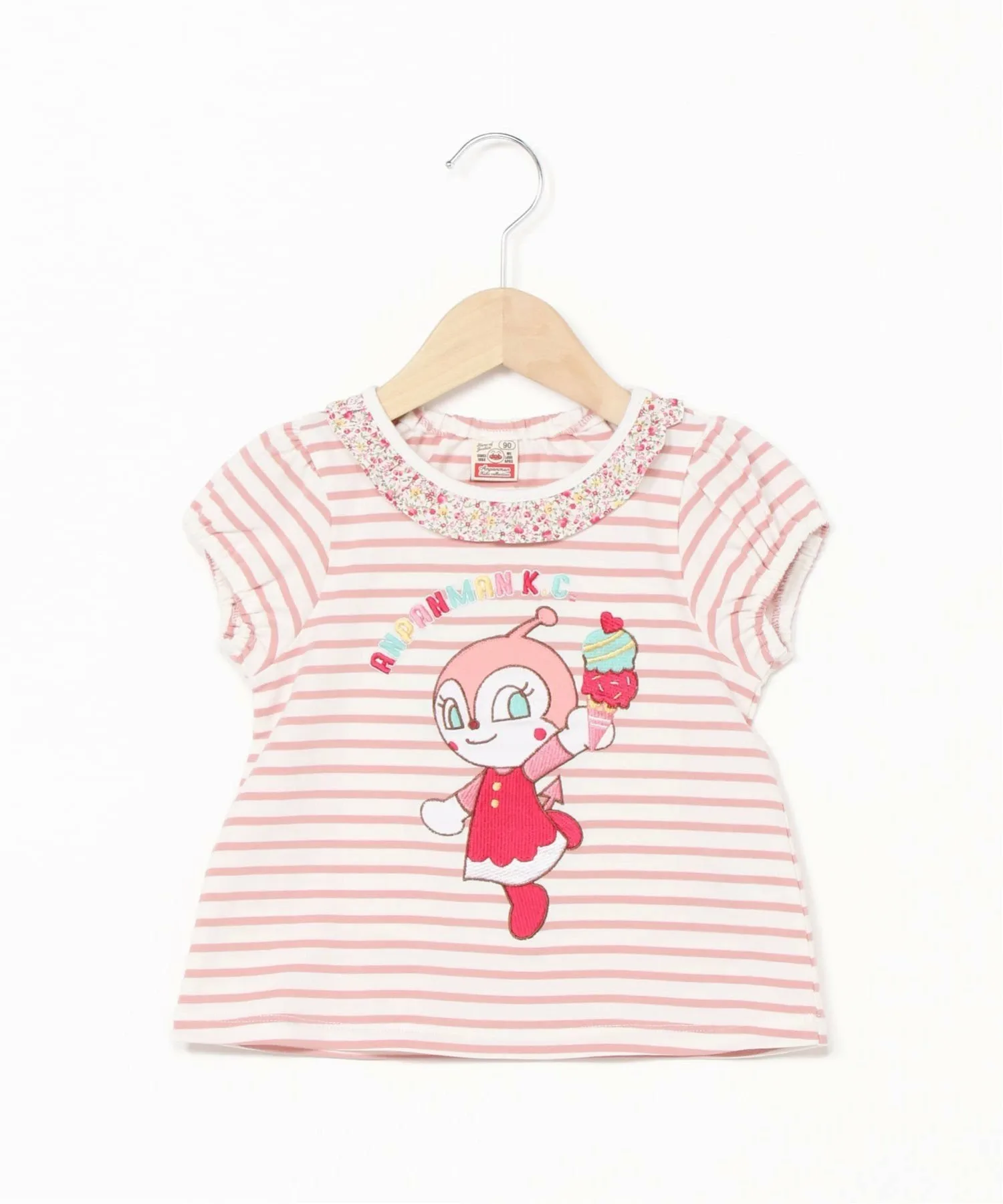 Футболка с аппликацией по краю и воротником-рюшами Anpanman Kids Collection, цвет Pink