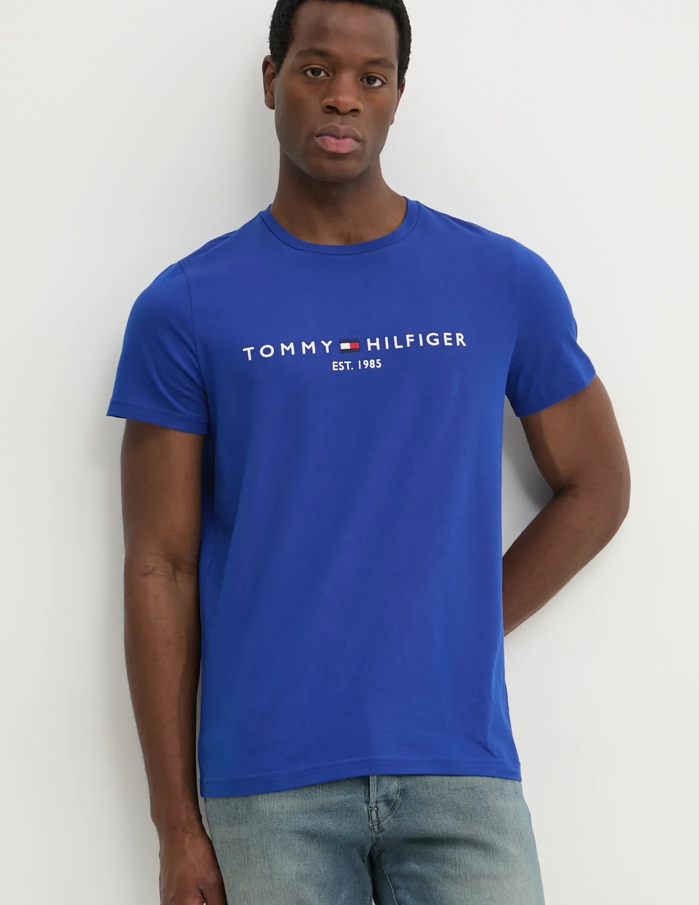 

Хлопковая футболка Tommy Hilfiger, синий