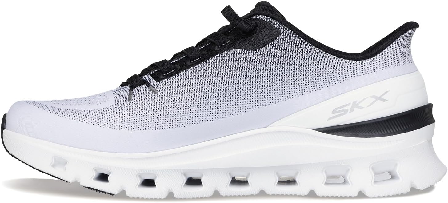 Мужские кроссовки Skechers Arch Fit Glide-Step Pro с удобной вставкой и легким надеванием, белый/черный — фото 3