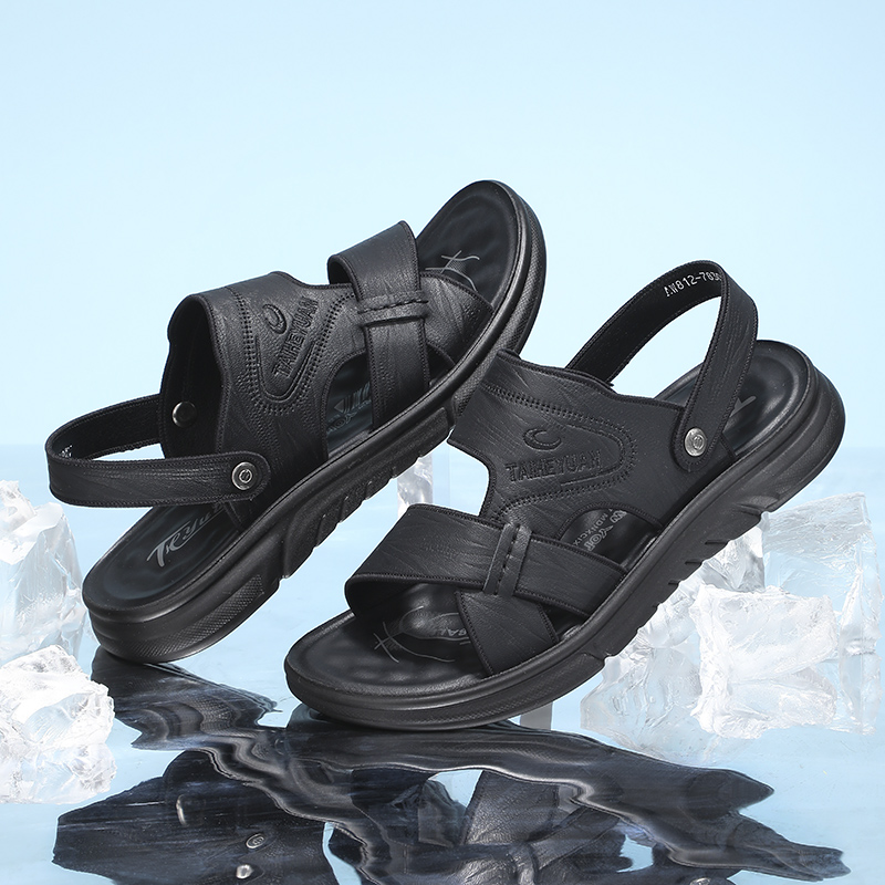 TAIHEYUAN Пляжные сандалии мужские черные/коричневые/хаки, цвет Black — фото 2